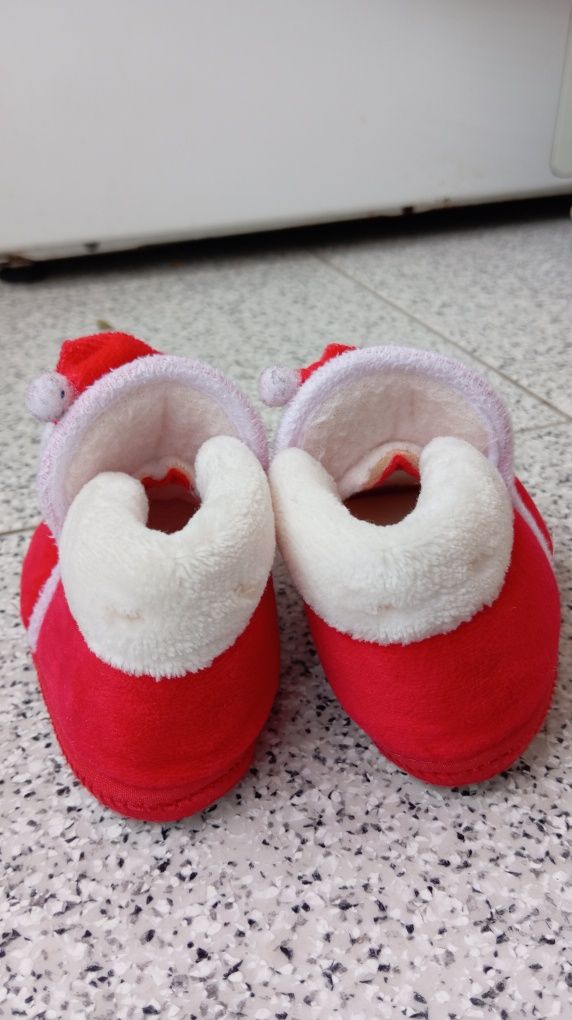 Pantufas bebé pai natal