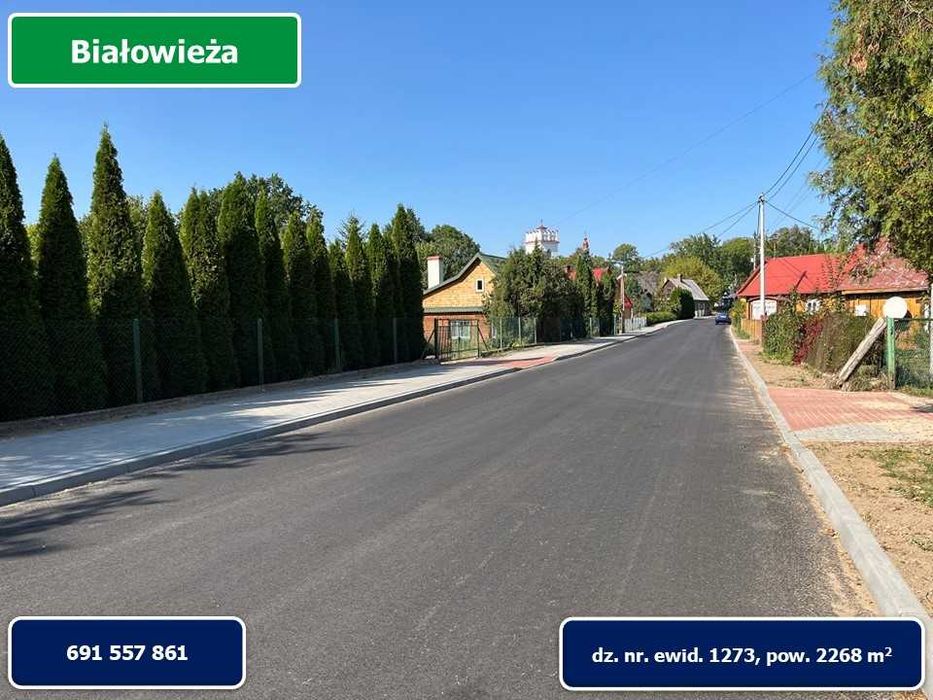 Sprzedam działkę w Białowieży (2268 m² ) ul. Stoczek