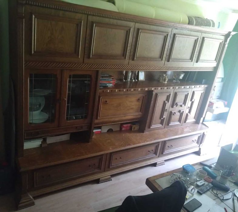 Meble dębowe salon - Stylowy Segment Dębowy 310x215x65