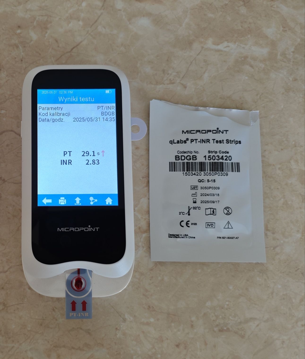 Aparat qLabs Q3 PL do pomiaru PT INR