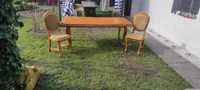 Stół drewniany rozkładany plus 6 krzeseł