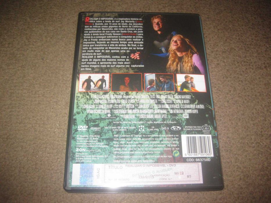 DVD "Realizar o Impossível" com Gerard Butler/Raro!