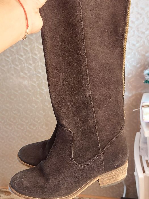 Сапоги осінні натуральний замш