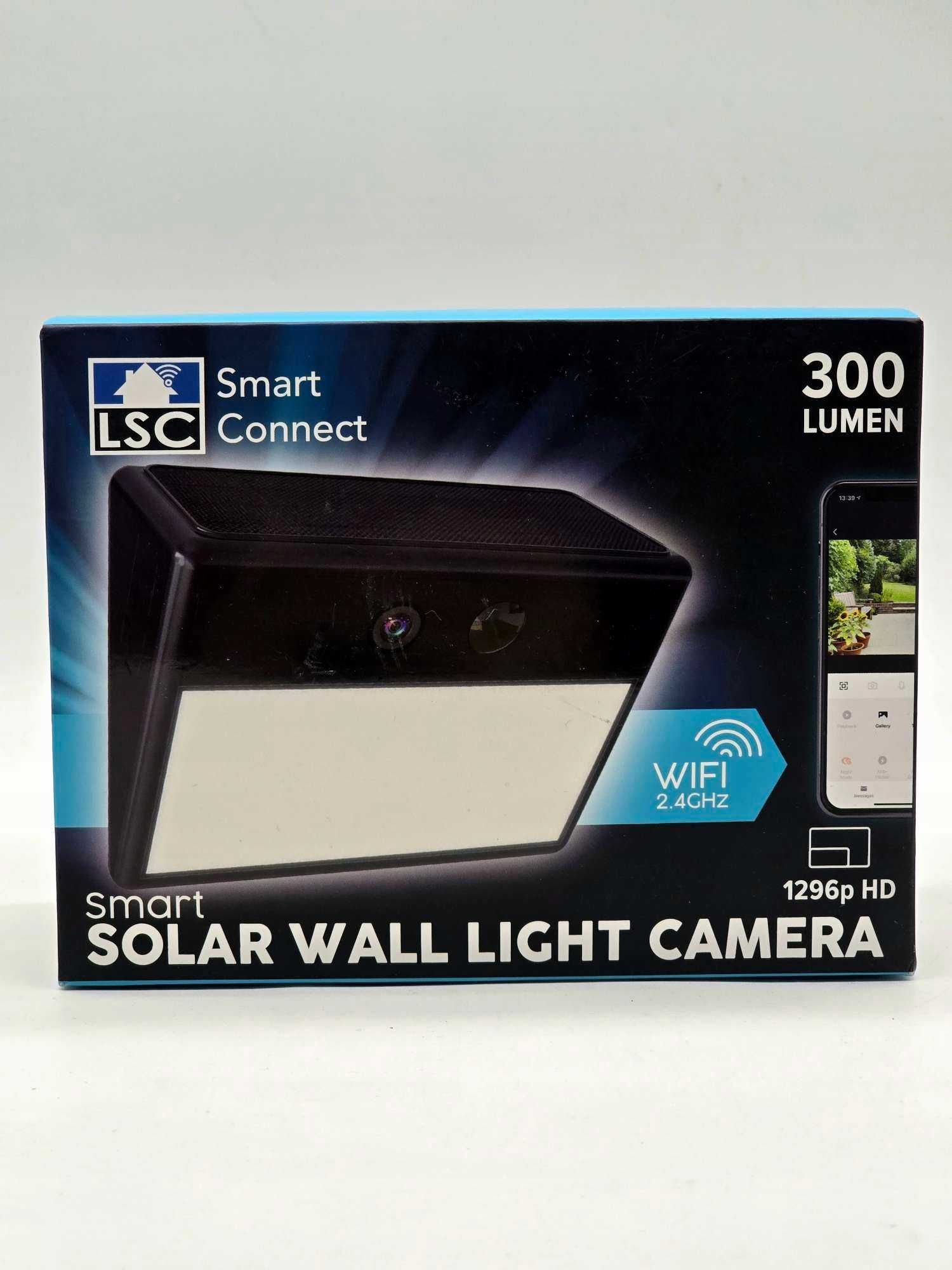 Kamera naścienna z lampą solarną 300 LM 1296p HD