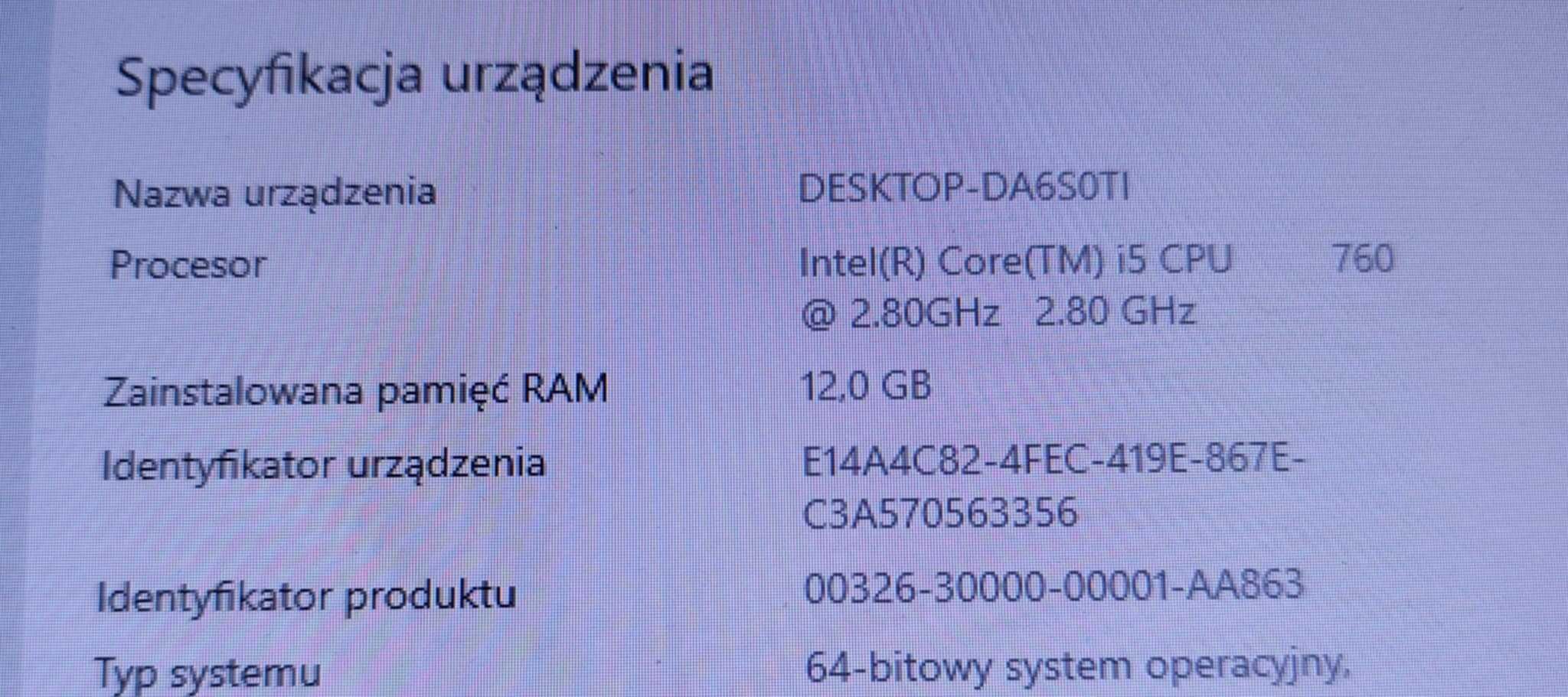 Komputer pc i5/gf710/1tb/p7p55d/wifi