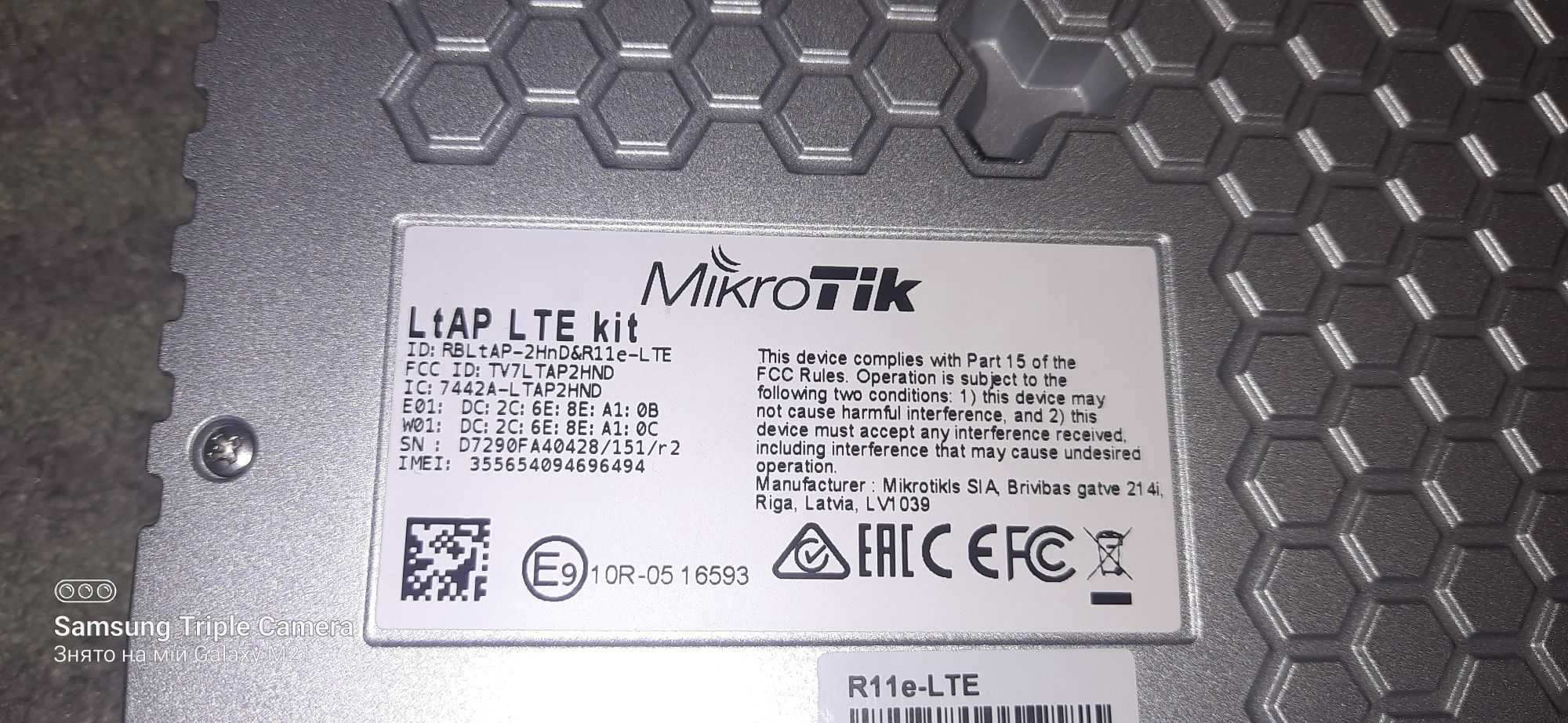 Wi-Fi Mikrotik RBLtAP-2HnD&R11e-LTE