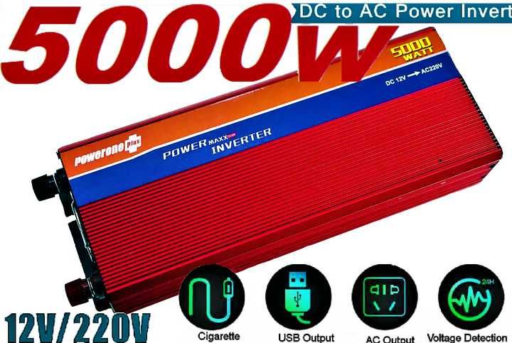 Инвертор,Інвертор PowerOne 12-220В 5000W перетворювач напруги для дому