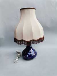 Lampka lampa porcelanowa Wallendorf gwiezdny pył Echt Kobalt