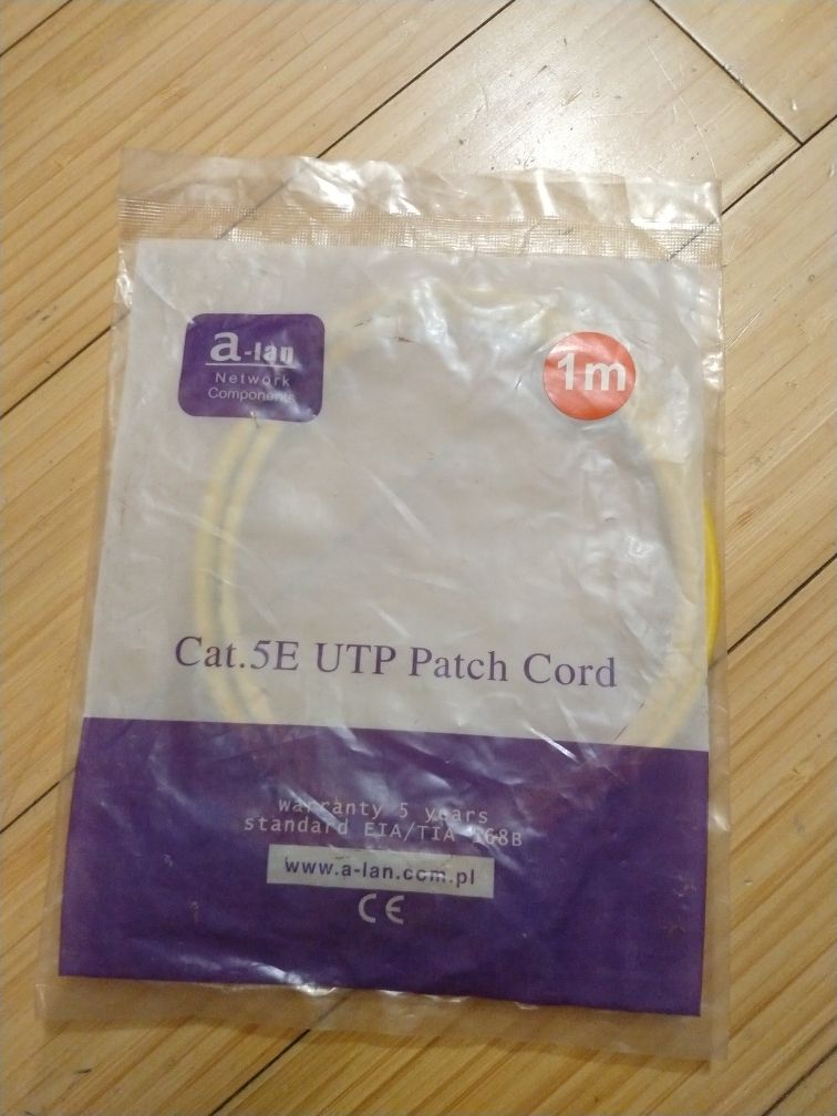 Kabel sieciowy patch cord cat 5e 1m