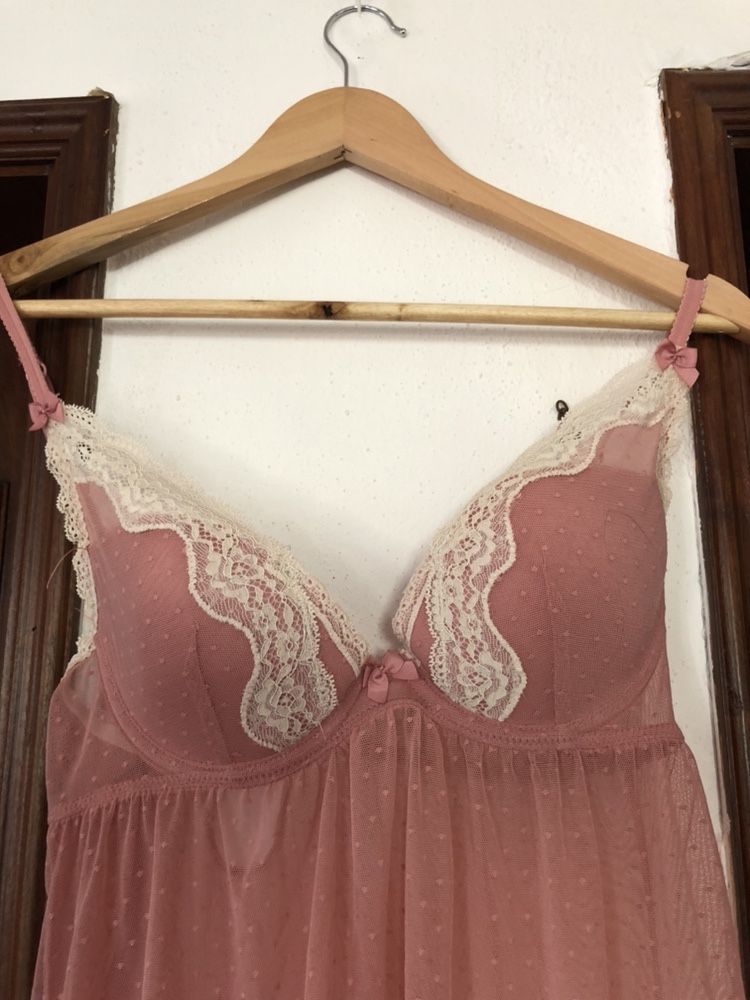 Camisa de Noite Rosa