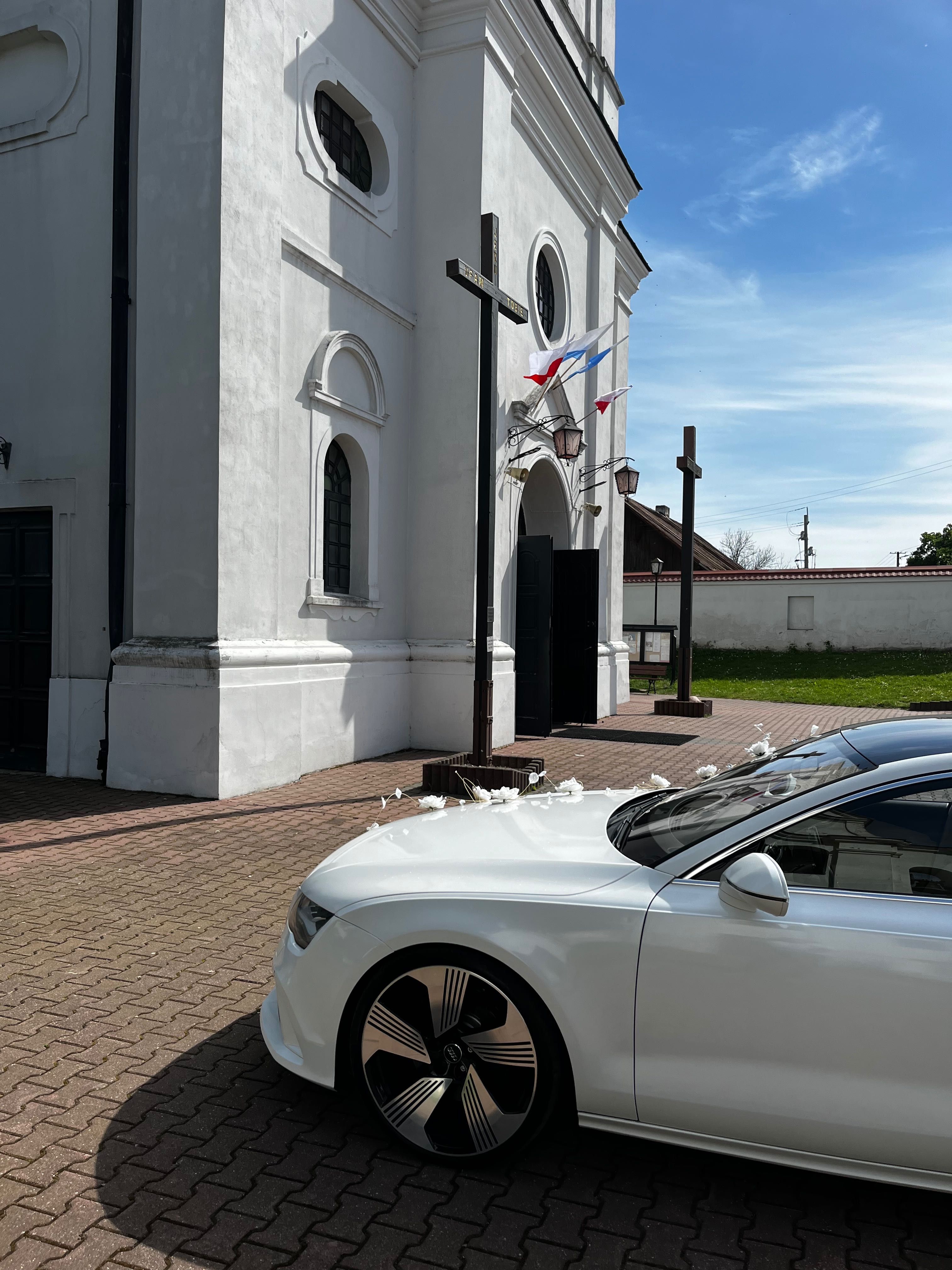 Auto, samochód do ślubu Audi RS7 Look biały diament, Jedyny taki!