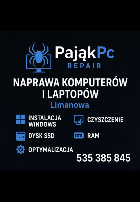 Serwis komputerów i laptopów Limanowa – szybka naprawa!
