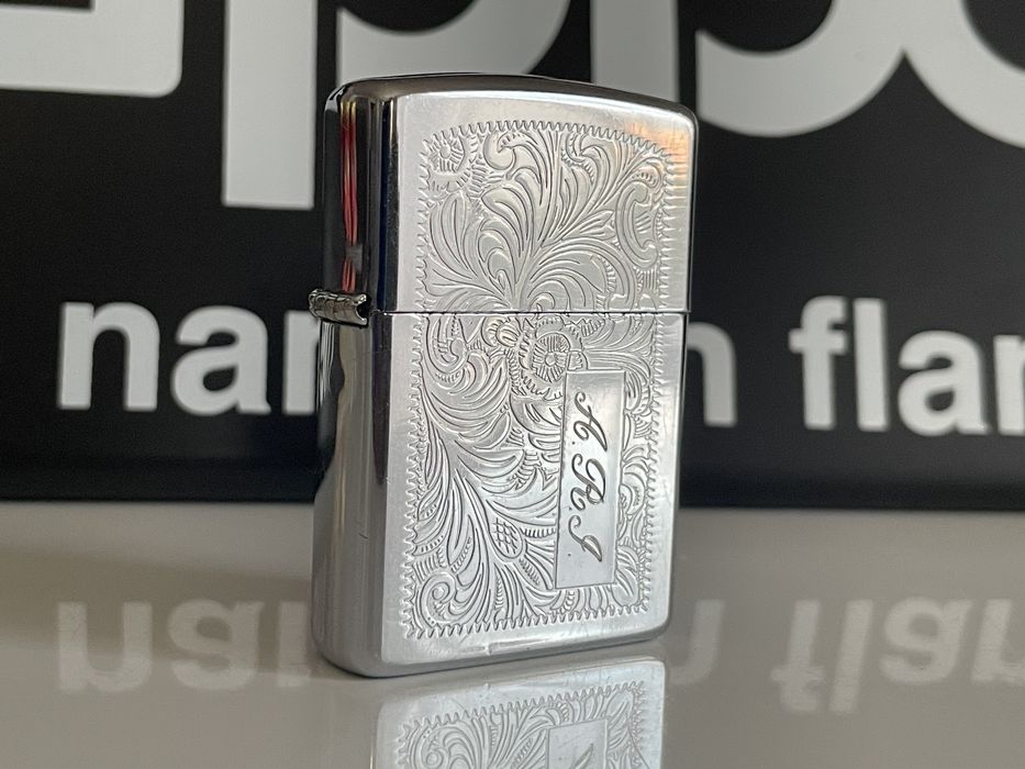 Zapalniczka Zippo 1992 Venetian High Polish Chrome dwustronna, grawer