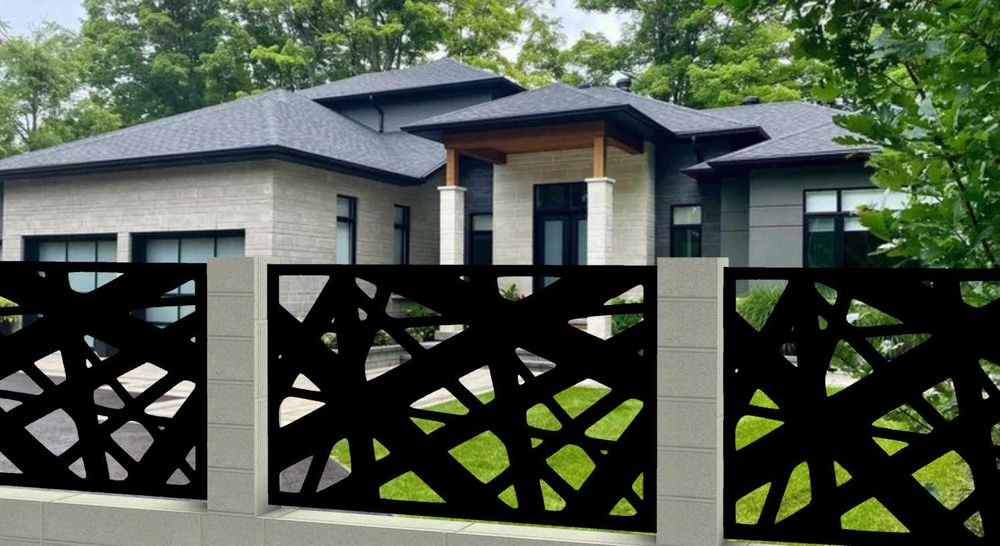 Ogrodzenie brama panel przęsło panelowe wycinane laserowo ozdobne CNC