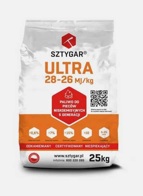 Ekogroszek Groszek SZTYGAR ULTRA 28-26 MJ 1600.00 zł/tona dostawa hds
