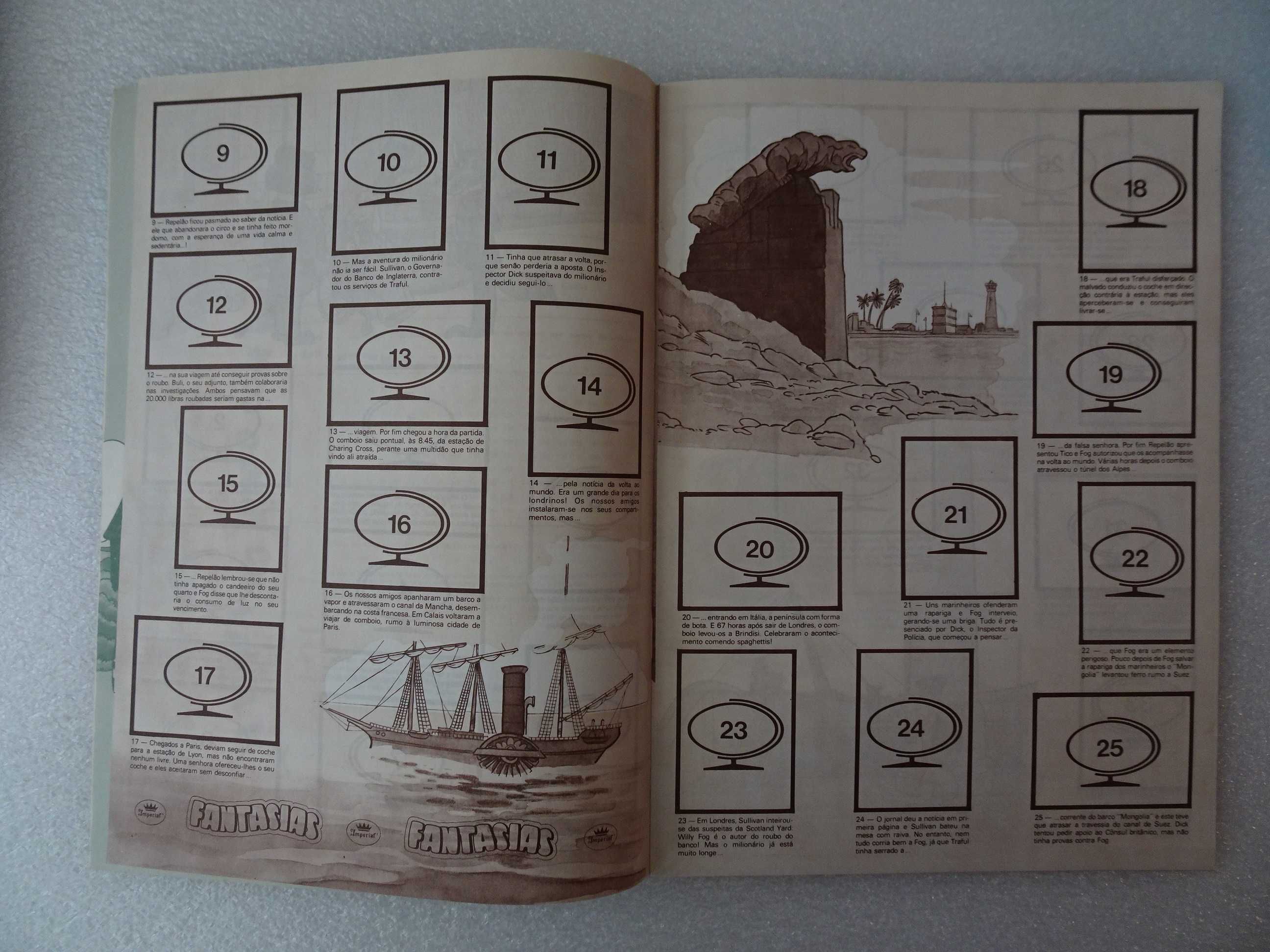 Caderneta de cromos vazia - A volta ao mundo com Willy Fog  ---