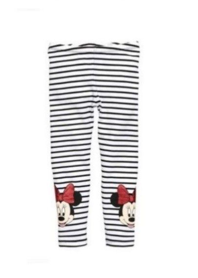 H&M dżersejowe legginsy 140 Minnie Mouse