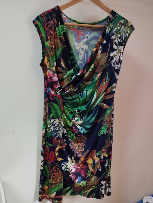 Vestido estampado malha