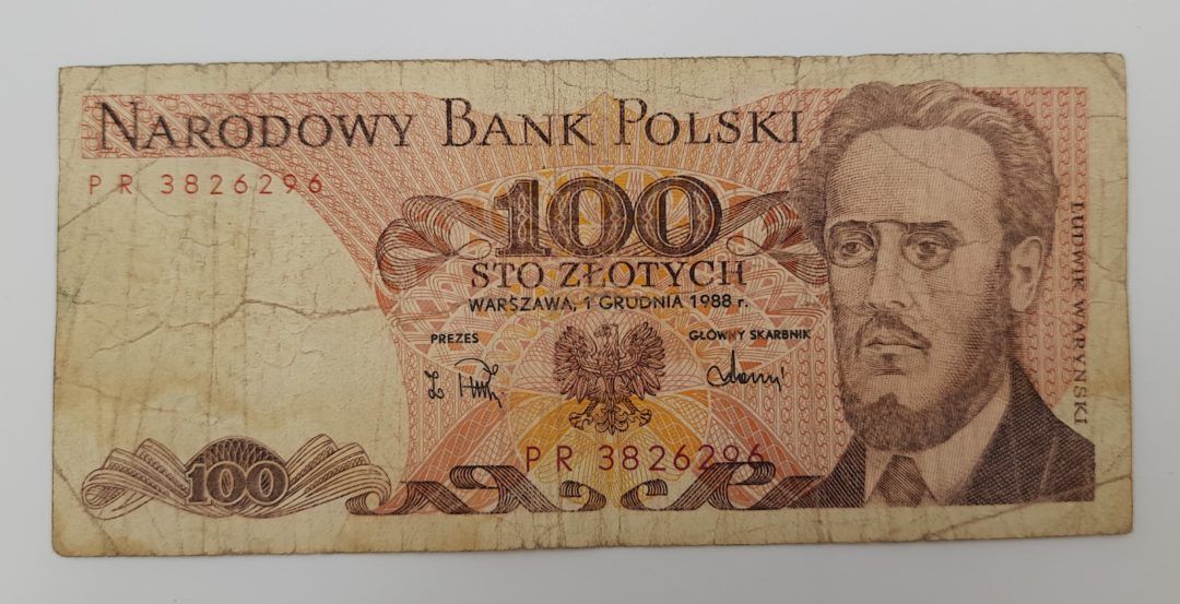 Stary Banknot kolekcjonerski Polska 100 zł 1988