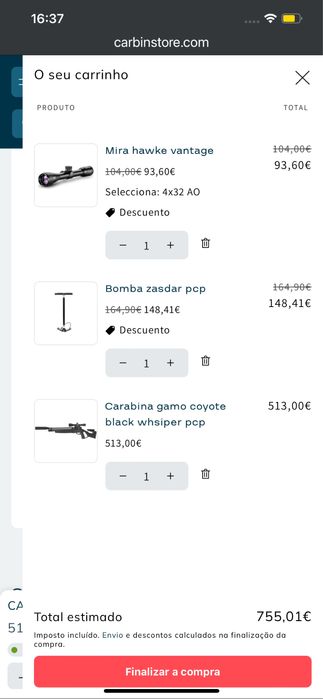 Gamo coyote black whisper pcp 5.5mm