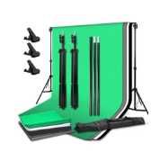 Kit Estúdio Ajustável com pano de fundo e suporte 1.6*3m