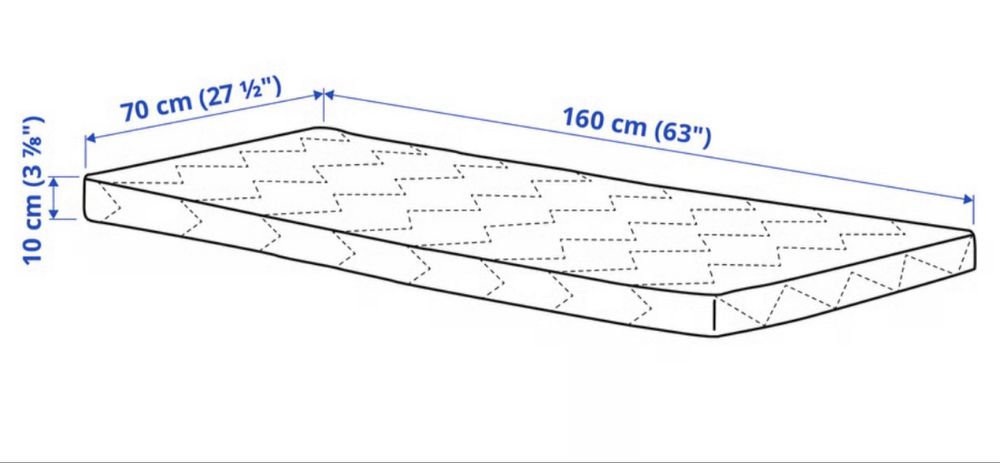 Colchão de espuma para cama de criança