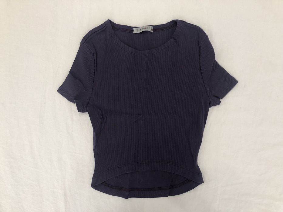 Жіночий кроп топ в рубчик