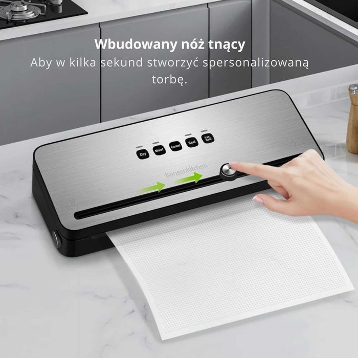 Zgrzewarka próżniowa maszyna do pakowania z folią 30cm Bonsenkitchen