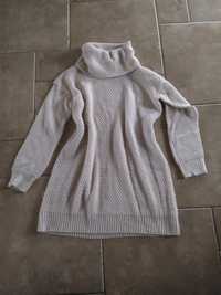 Sweter oversize piękny splot M L xl tunika sukienka długi