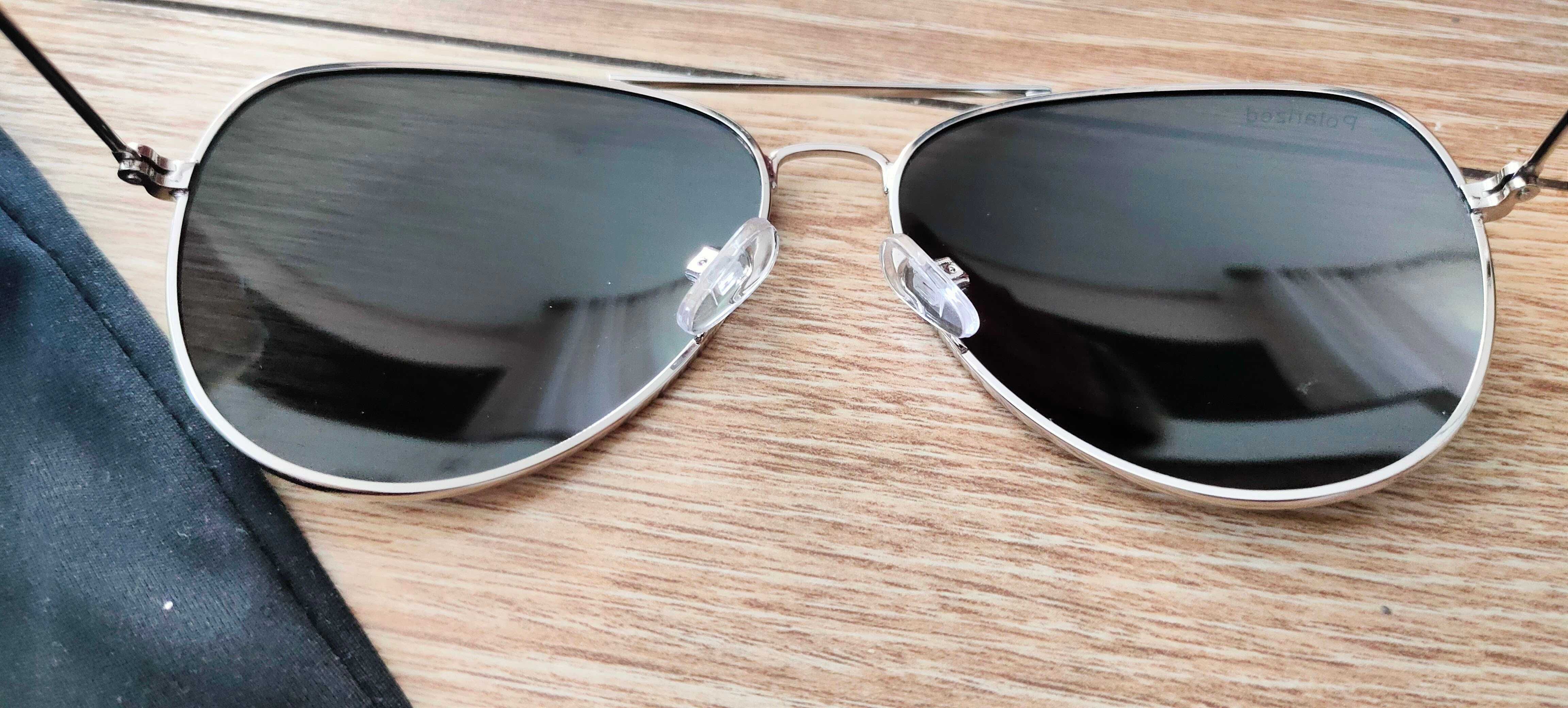 Okulary przeciwsłoneczne awiatory H&M z polaryzacją