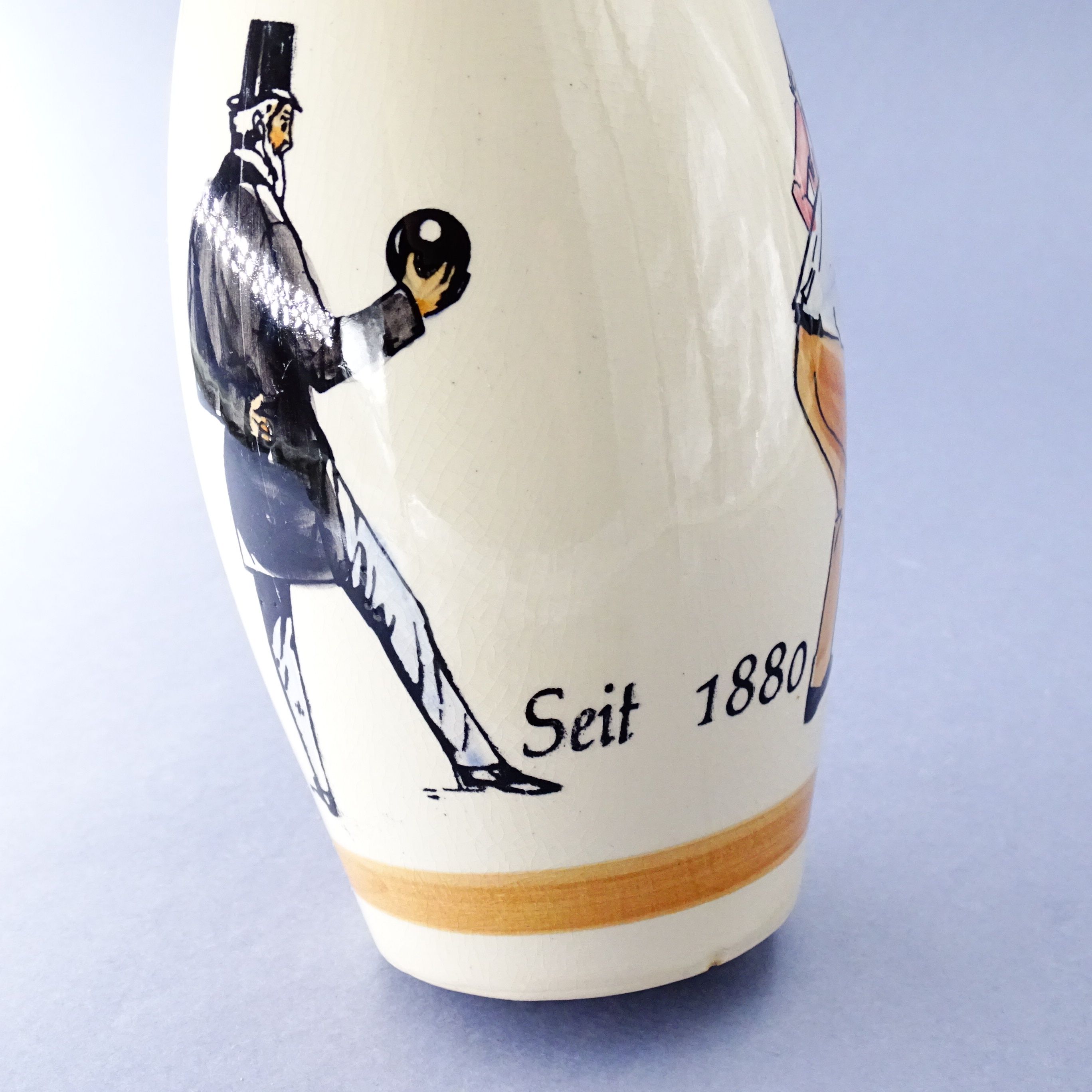 lata 60-te piękna ceramcizna butla wazon kręgle