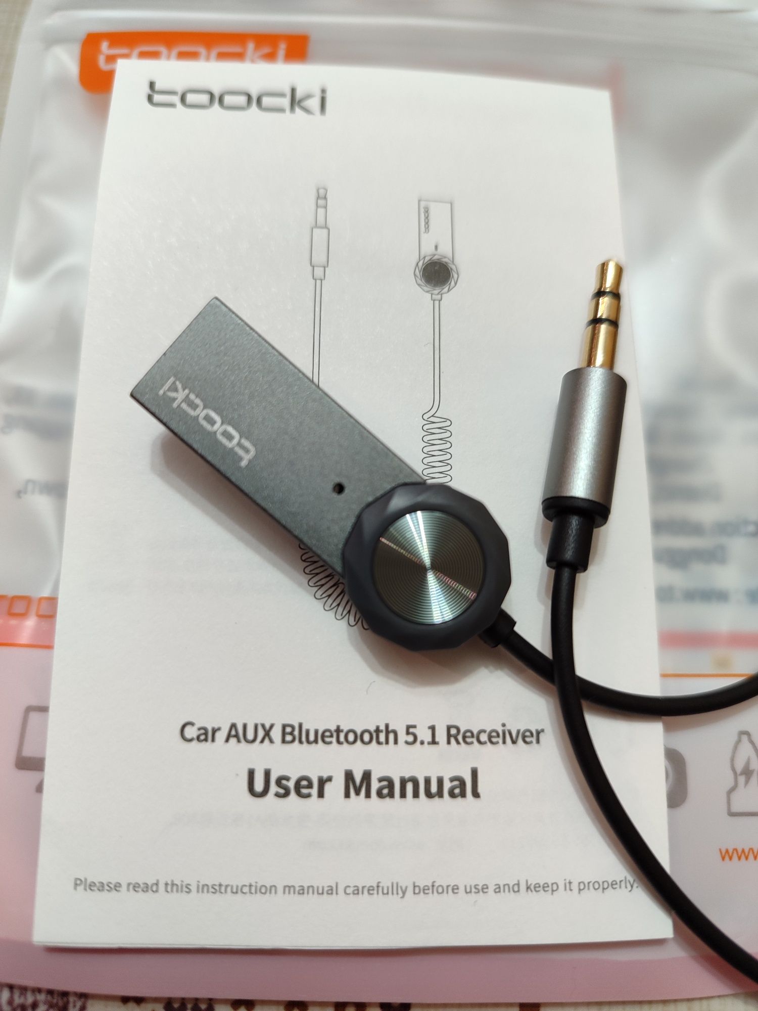 AUX Bluetooth аудіоадаптер TOOCKI AUX Bluetooth трансмиттер