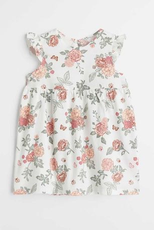 NOWA Sukienka w kwiaty róże H&M r. 104, 98, 92, 86, 80, 74 jak Newbie