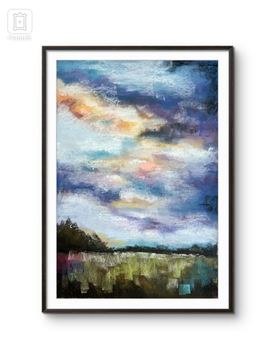 Pastele suche 30x42 cm Wieczór