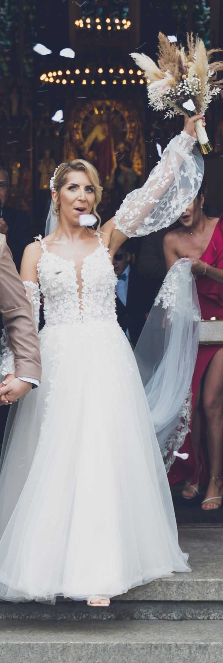 Suknia slubna ecru S