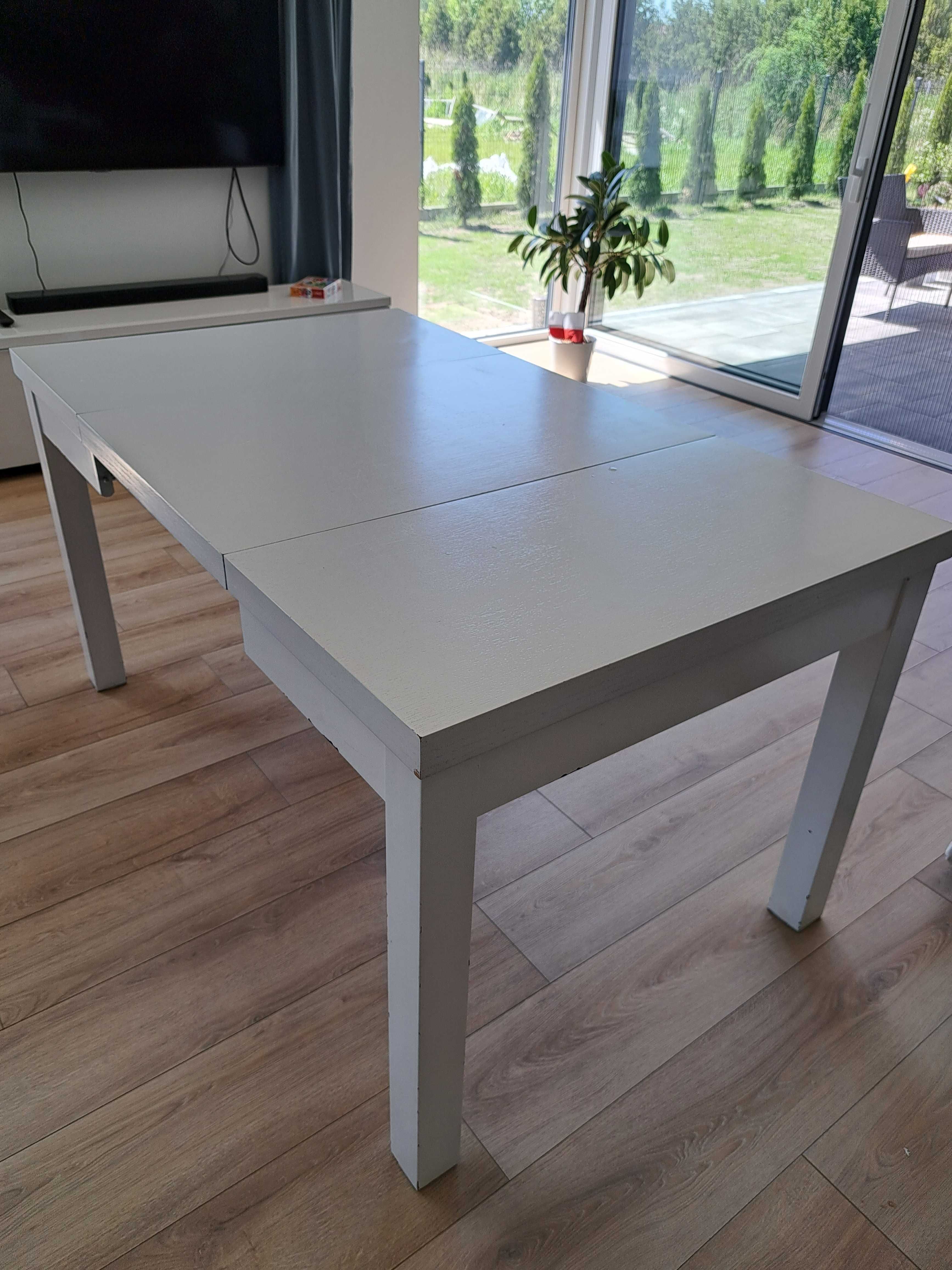 Stół biały rozkładany 90 cm - 270 cm praktyczny