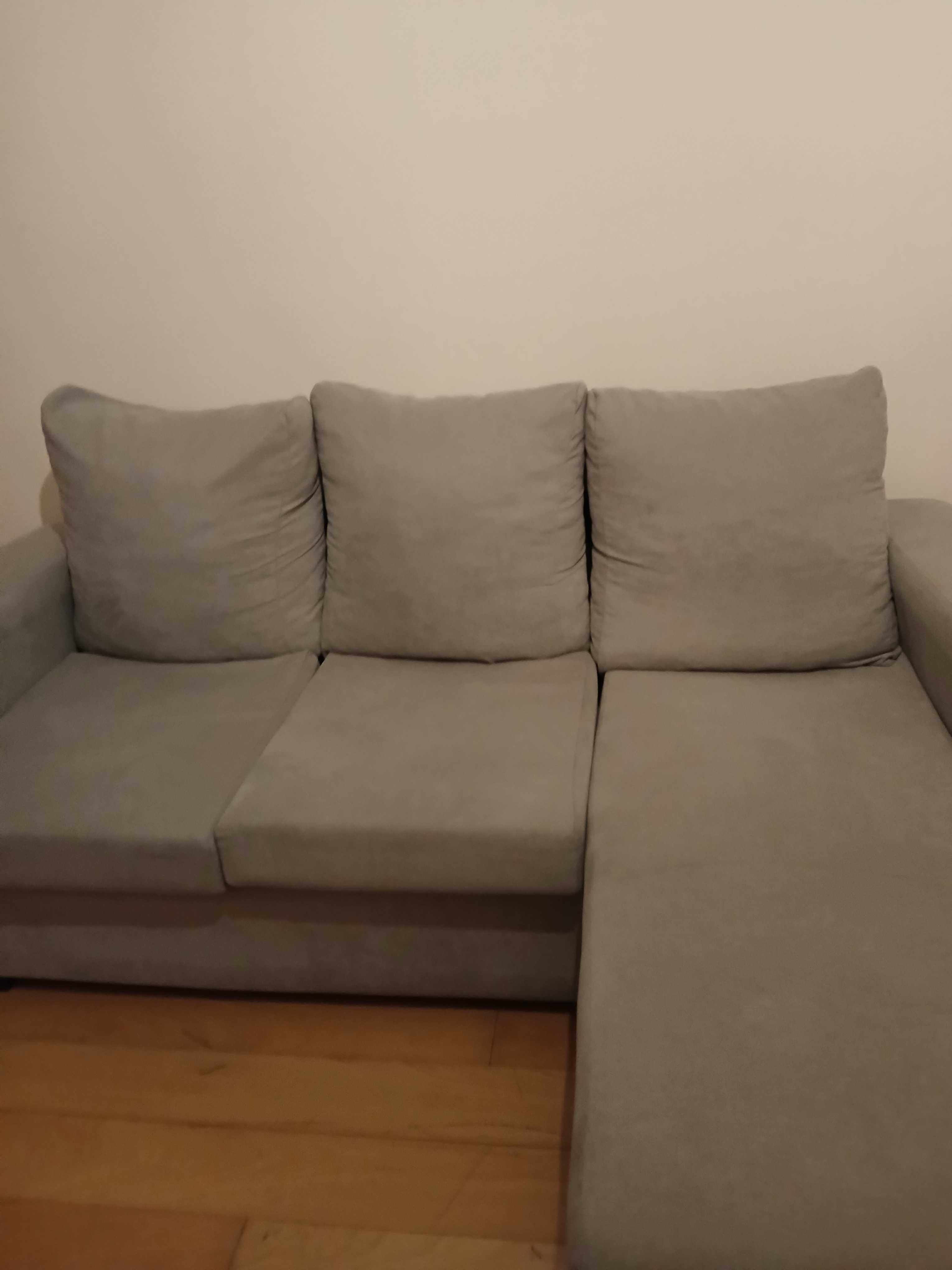 Sofa Cinzento chaise long