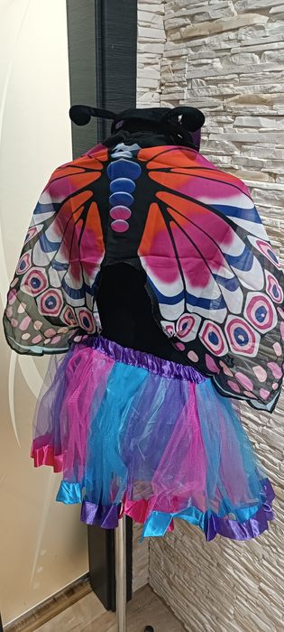 Strój motylka przebranie karnawałowe dla dziewczynki, 5 – 7 lat