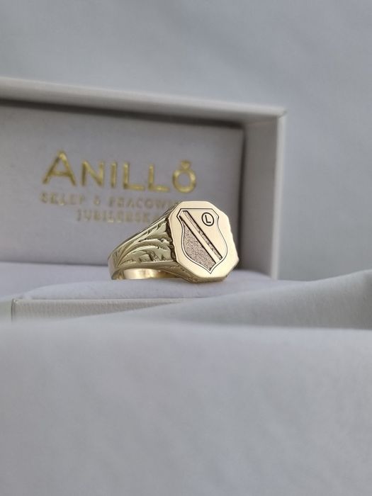 Złoty męski sygnet Legii 14k Au.585 sygnet Legia Warszawa