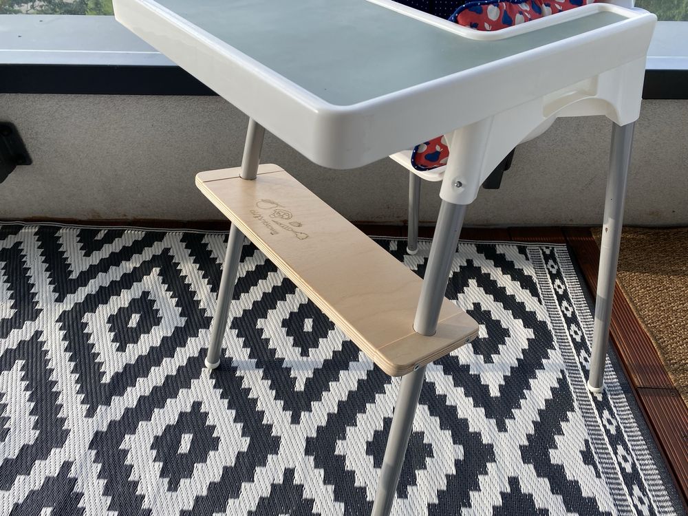 Antilop krzesełko Ikea z podnóżkiem i matą