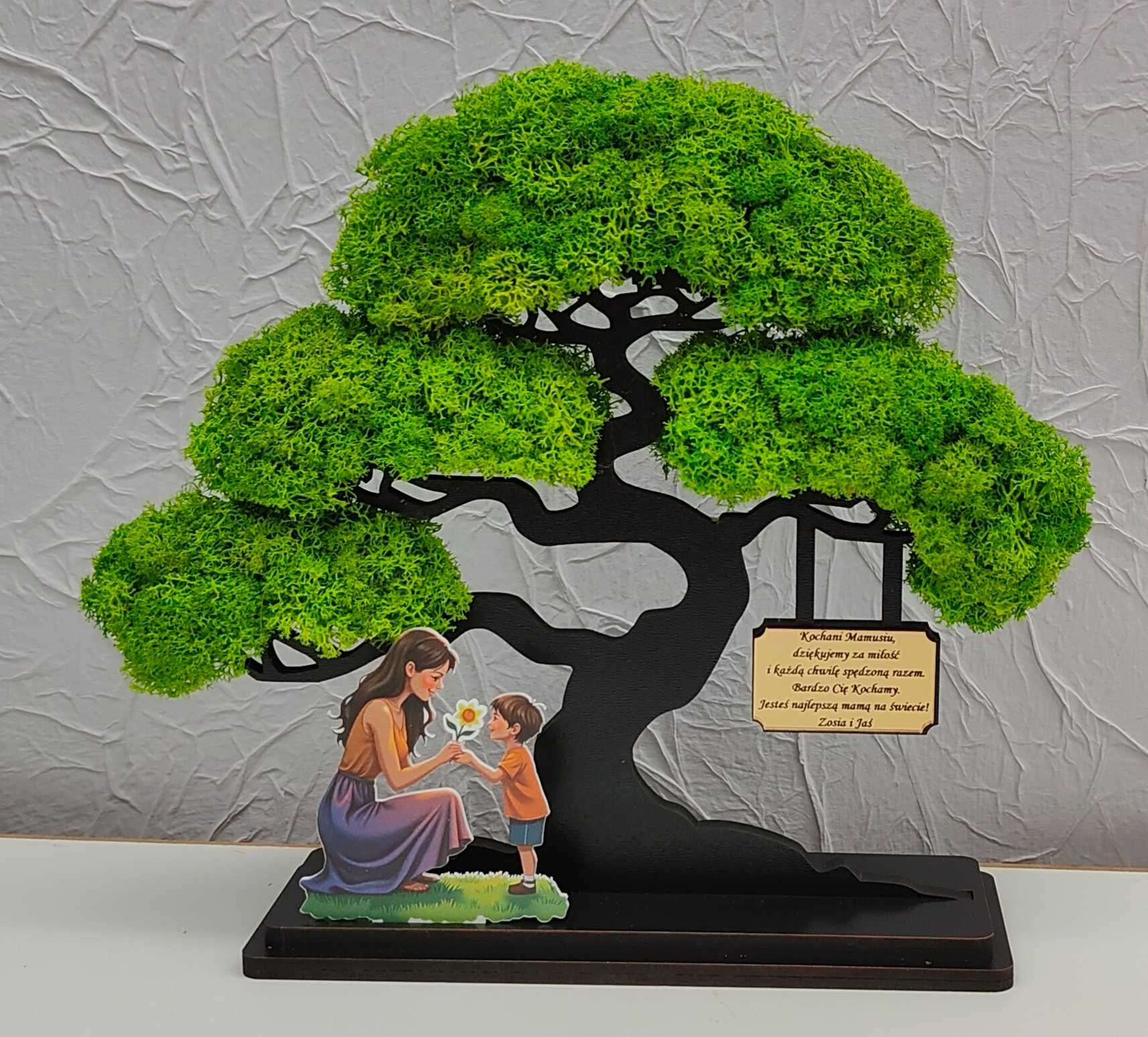 Drzewo bonsai mech 3D stojące Dzień Mamy dla mamy 30 wzorów i 27x25