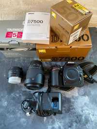Aparat Nikon D7500 + dwa obiektywy 50mm i 18-200mm, Gwar. do 05.2024