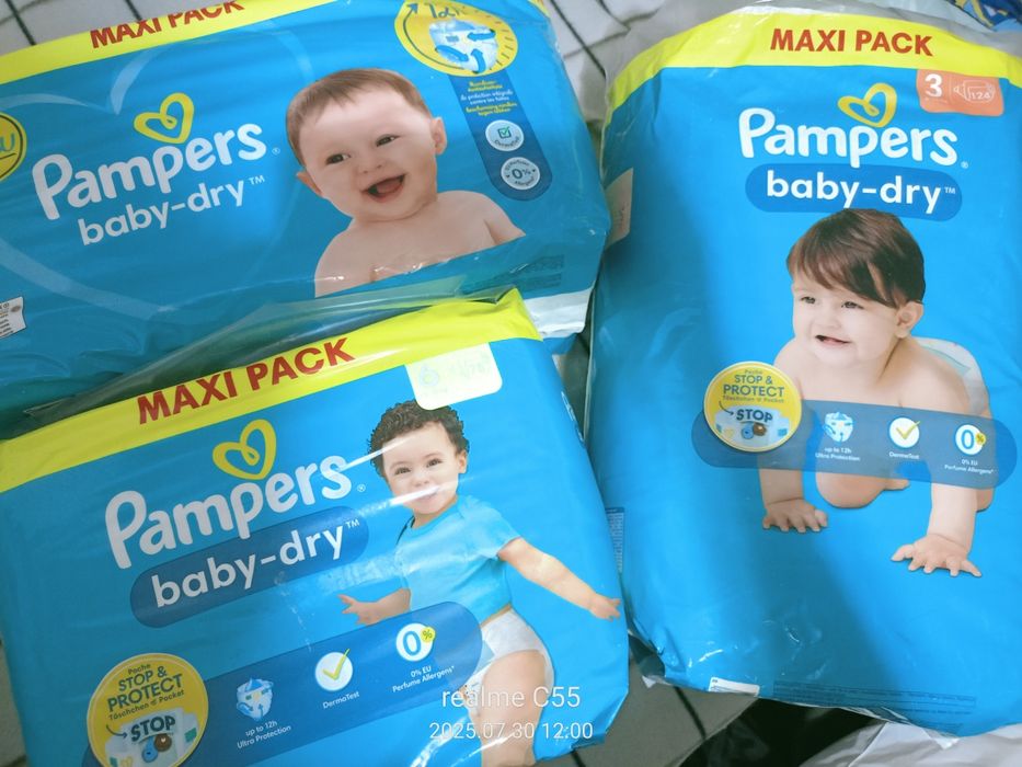 Цена за 1 упаковку Подгузники Pampers Baby-Dry Maxi Pack, размер  3,4,