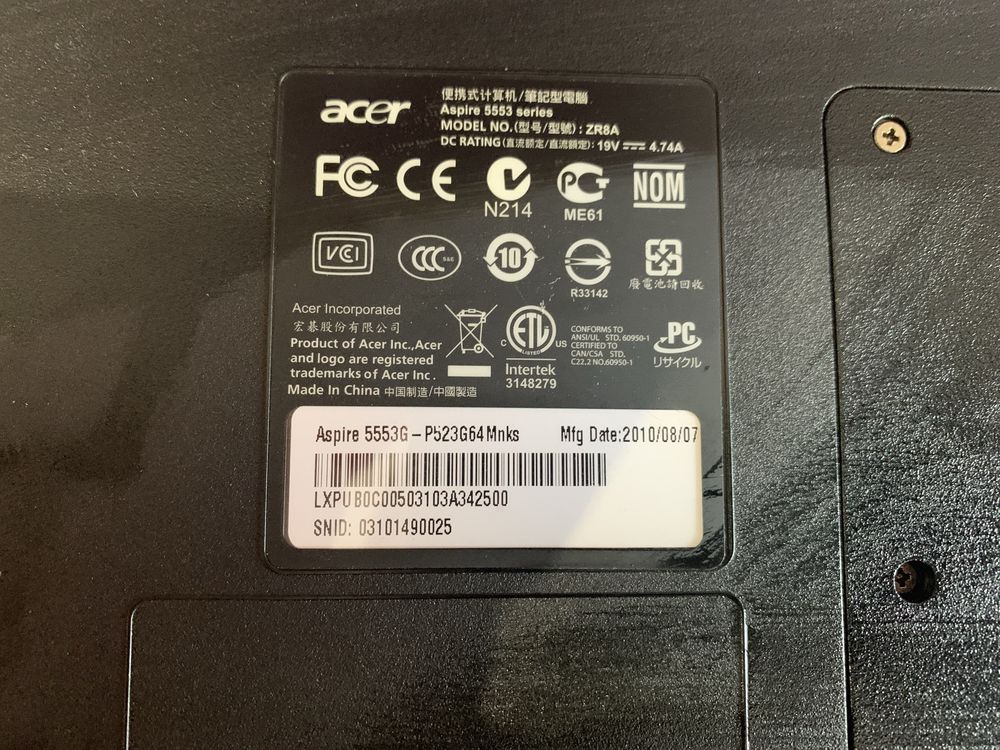Ноутбук для GTA 4 Acer Aspire 5553g