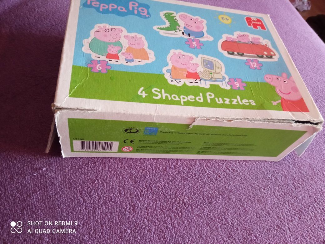 Puzzle Świnka Peppa 4w1 Jumbo 3+