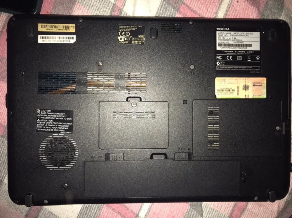 Ноутбук Toshiba Satellite L500-203