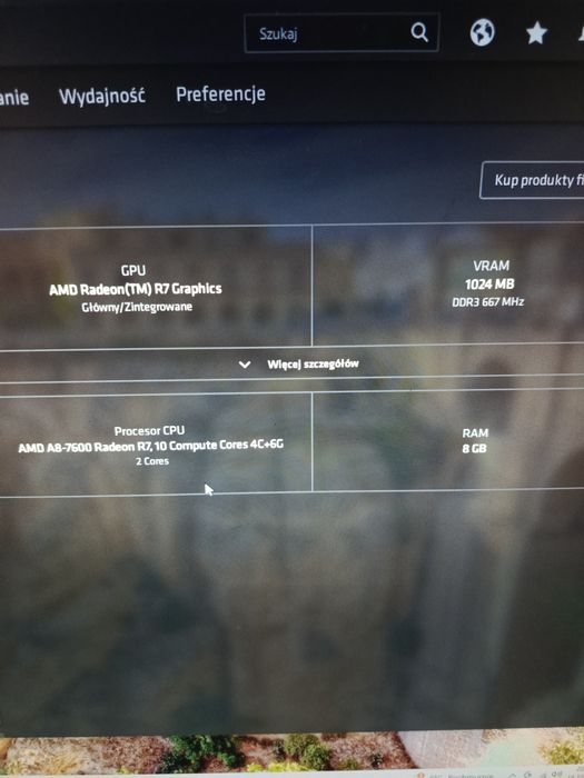 Komputer Gamingowy AMD A8-7600 | 8GB RAM | Radeon R7 | Gotowy do gry