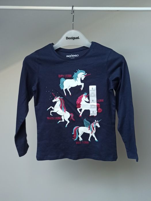 Nowa bluzeczka granatowa w jednorożce InExtenso 8