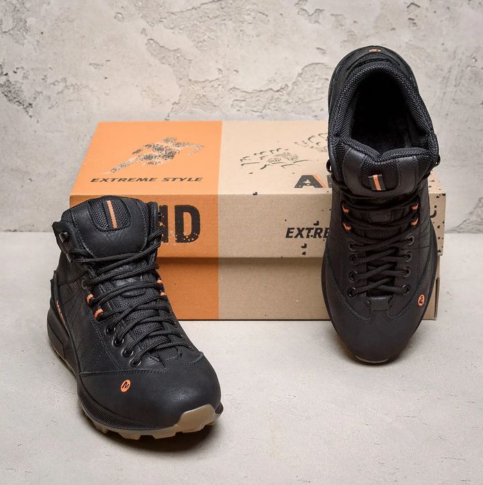 Удобные мужские ботинки зимние, кожаные Merrell