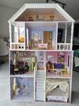 Duży drewniany domek dla lalek Kidcraft + meble